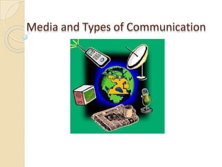 Media and Types of Communication
 