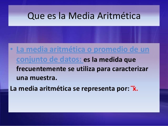 Media aritmetica