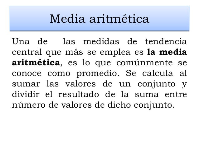 Media aritmética