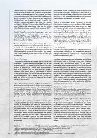 60
   http://www.unesco.org/water/wwap        61
                                              The Observer newspaper, 5 August 2007 62
                                                                                       http://news.bbc.co.uk/1/hi/world/africa/4587584.stm
      http://www.wateryear2003.org/en/ev.php-URL_ID=2205&URL_DO=DO_TOPIC&URL_SECTION=201.html
63/64/65
66
   http://www.wateryear2003.org/en/ev.php-URL_ID=5137&URL_DO=DO_TOPIC&URL_SECTION=201.html
67
   http://www.unesco.org/mab/ecosyst/drylands.shtml       68
                                                             www.sahel.org.uk
69
   http://www.unep.org/Documents.Multilingual/Default.asp?DocumentID=321&ArticleID=4026
70
   http://www.unesco.org/water/wwap/wwdr2/facts_ﬁgures/index.shtml
71
   http://www.unep.org/Documents.Multilingual/Default.asp?DocumentID=321&ArticleID=4026 72 http://www.giwa.net/
73
   http://www.iied.org/mediaroom/releases/070816watersheds.html
 