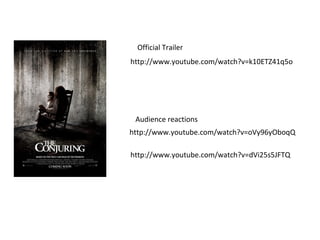 Official Trailer
http://www.youtube.com/watch?v=k10ETZ41q5o

Audience reactions
http://www.youtube.com/watch?v=oVy96yOboqQ
http://www.youtube.com/watch?v=dVi25s5JFTQ

 