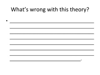 What’s wrong with this theory? __________________________________________________________________________________________________________________________________________________________________________________________________________________________________________________________________________________________________________.  