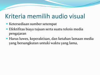 Media audio visual dan animasi | PPTX