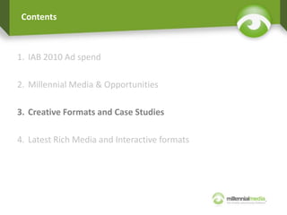  Award winning in house creative team17Millennial - TechnologyTechnologyMarket InsightsCampaign reporting and evaluation, optimization and post-click management tools drive our analysisGuide Consumers After the Click.  Post Click Solutions:Custom site development