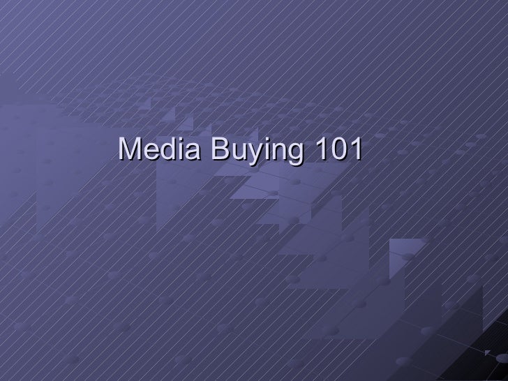 media buying 101