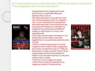 I have used larger text for my artist so people can see who she is and get a bit of information of the article.