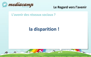 Le Regard vers l’avenir L’avenir des réseaux sociaux ?   la disparition ! 