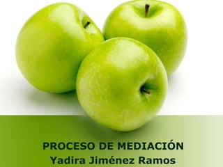 PROCESO DE MEDIACIÓN
 Yadira Jiménez Ramos
 