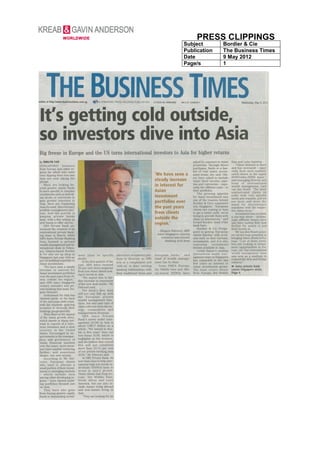 PRESS CLIPPINGS
Subject       Bordier & Cie
Publication   The Business Times
Date          9 May 2012
Page/s        1
 