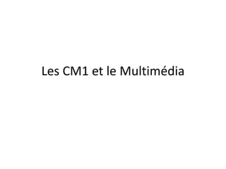 Les CM1 et le Multimédia
 