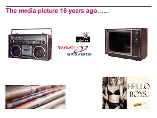 The media picture 16 years ago……
 