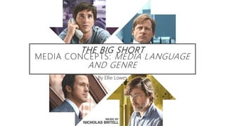THE BIG SHORT
MEDIA CONCEPTS: MEDIA LANGUAGE
AND GENRE
By Ellie Lowes
 