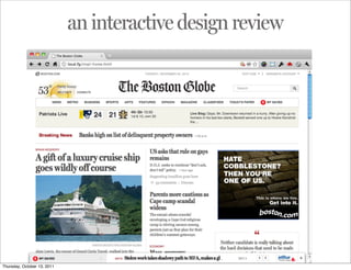 an interactive design review




Thursday, October 13, 2011
 