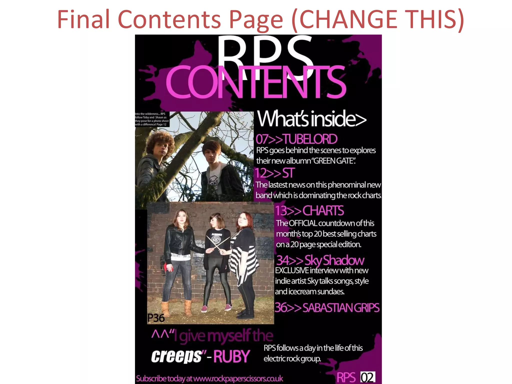 Final Contents Page (CHANGE THIS) 