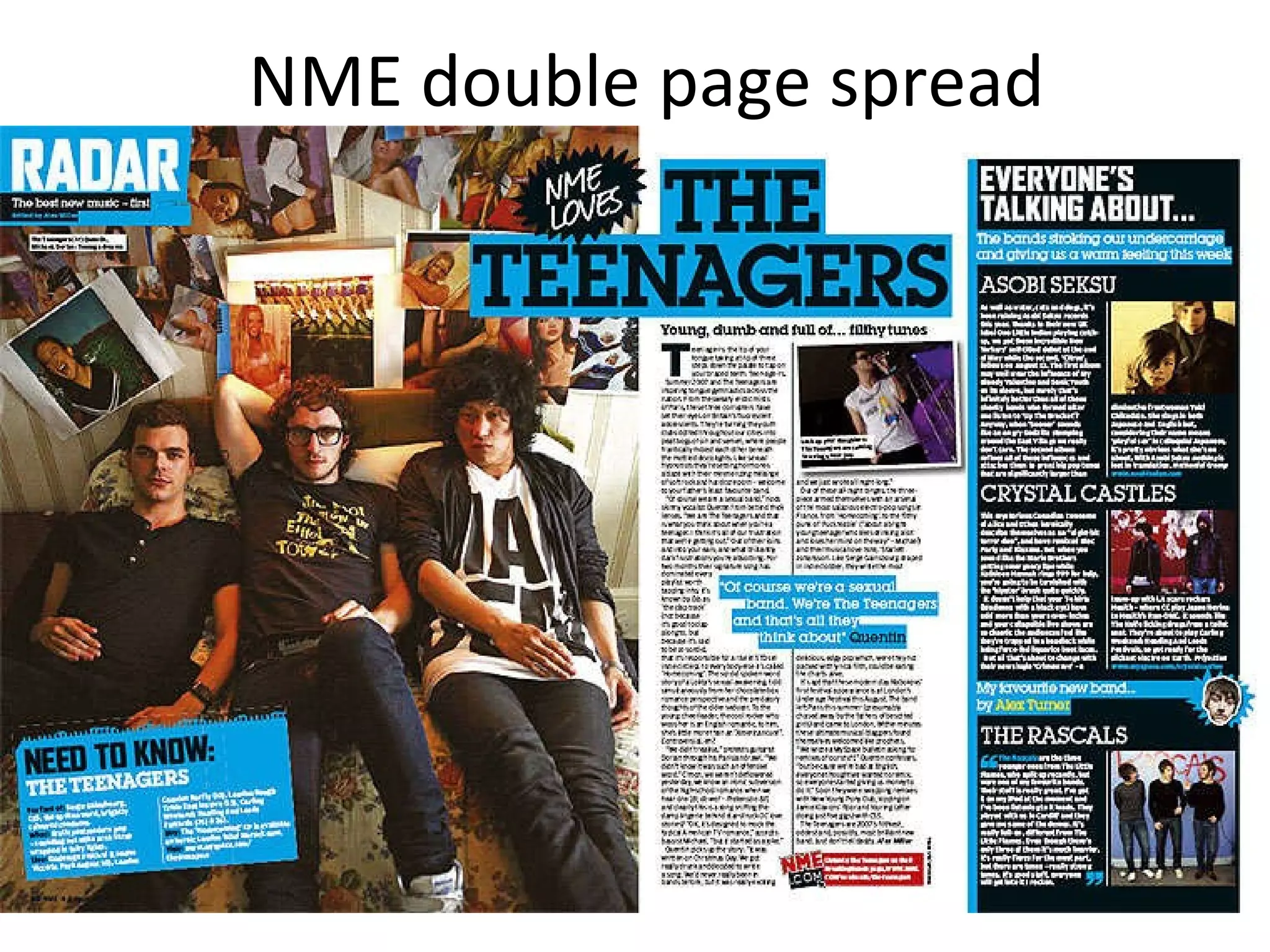 NME double page spread 