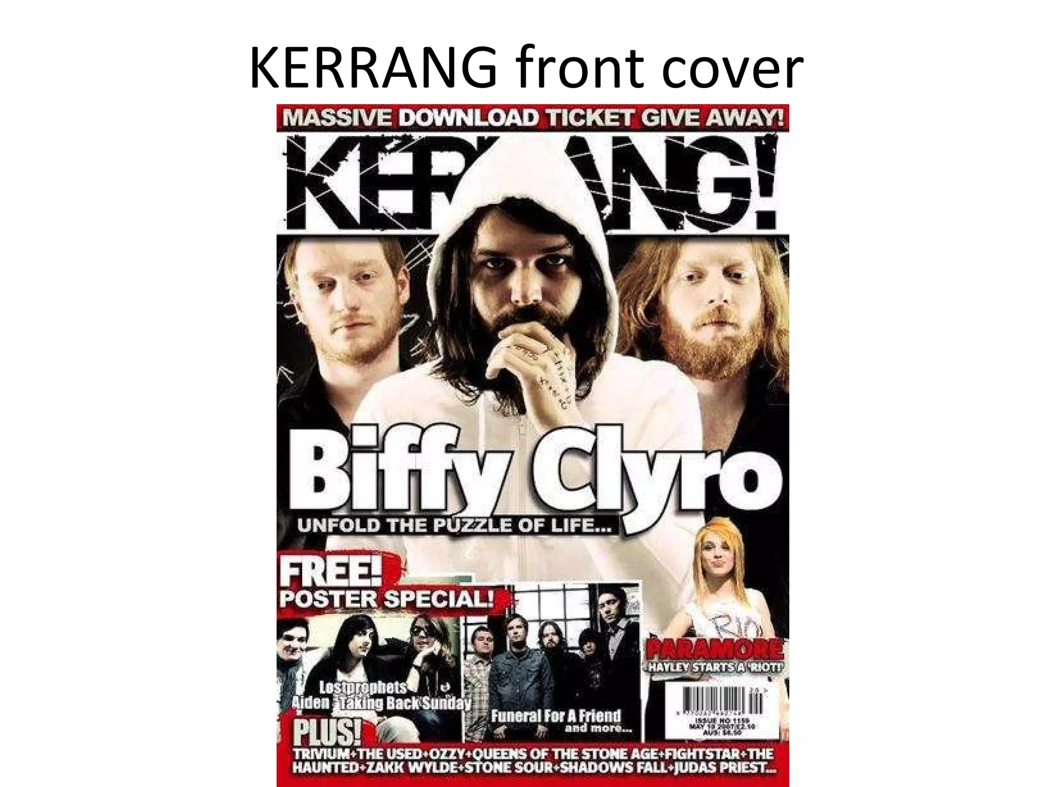 KERRANG front cover 
