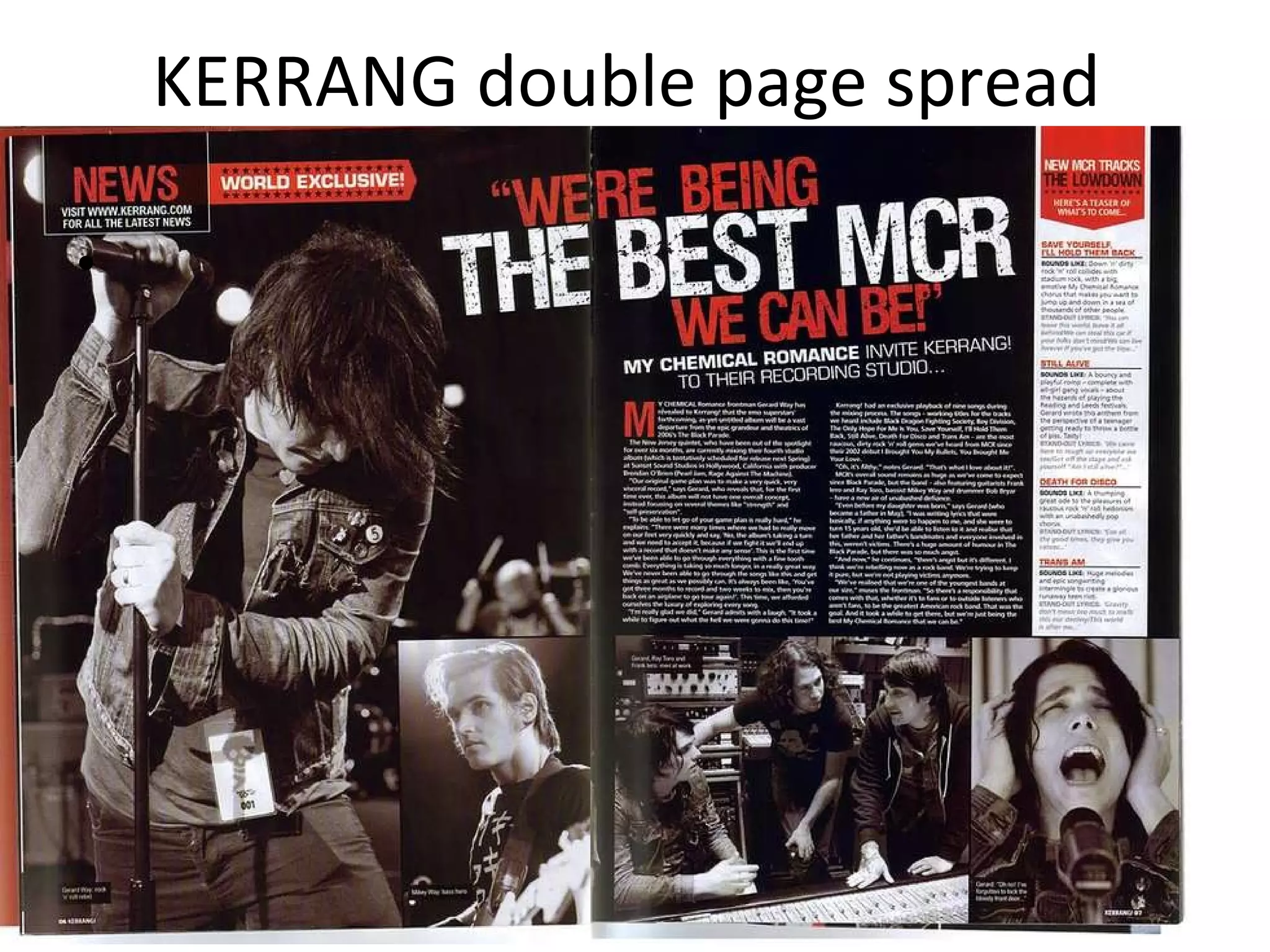 KERRANG double page spread 