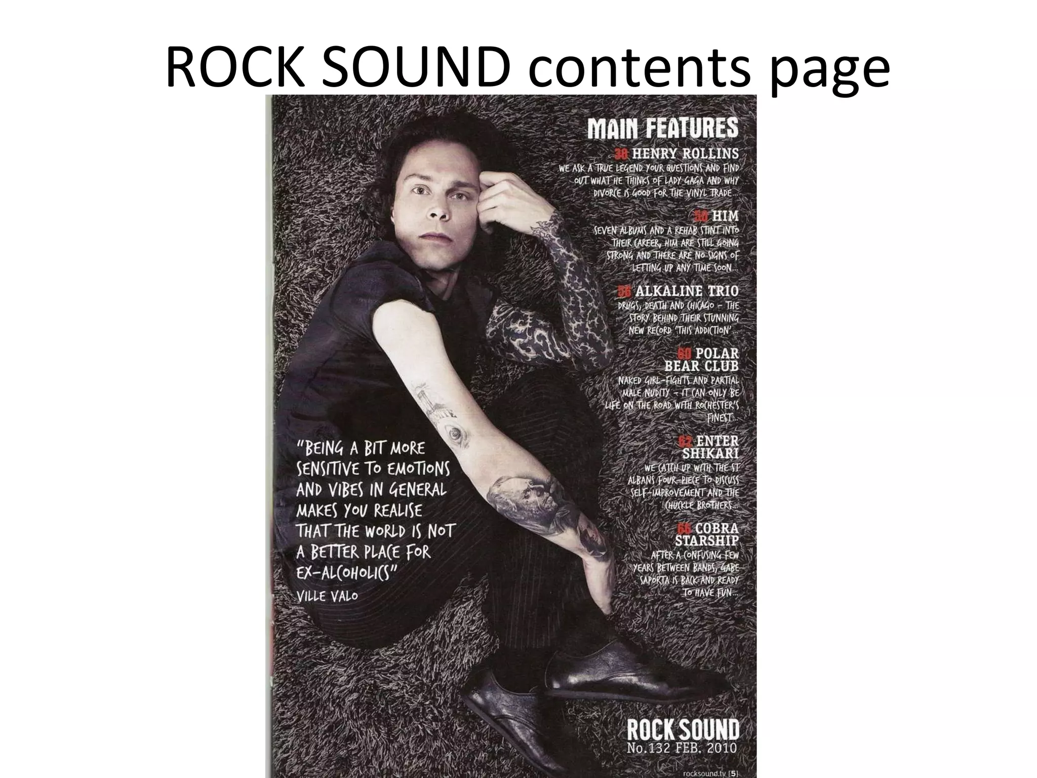ROCK SOUND contents page 
