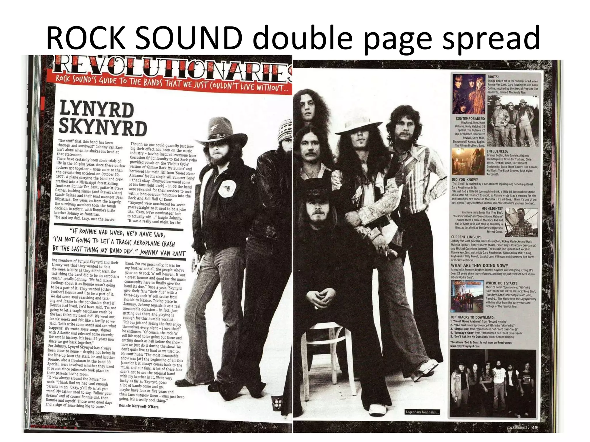 ROCK SOUND double page spread 