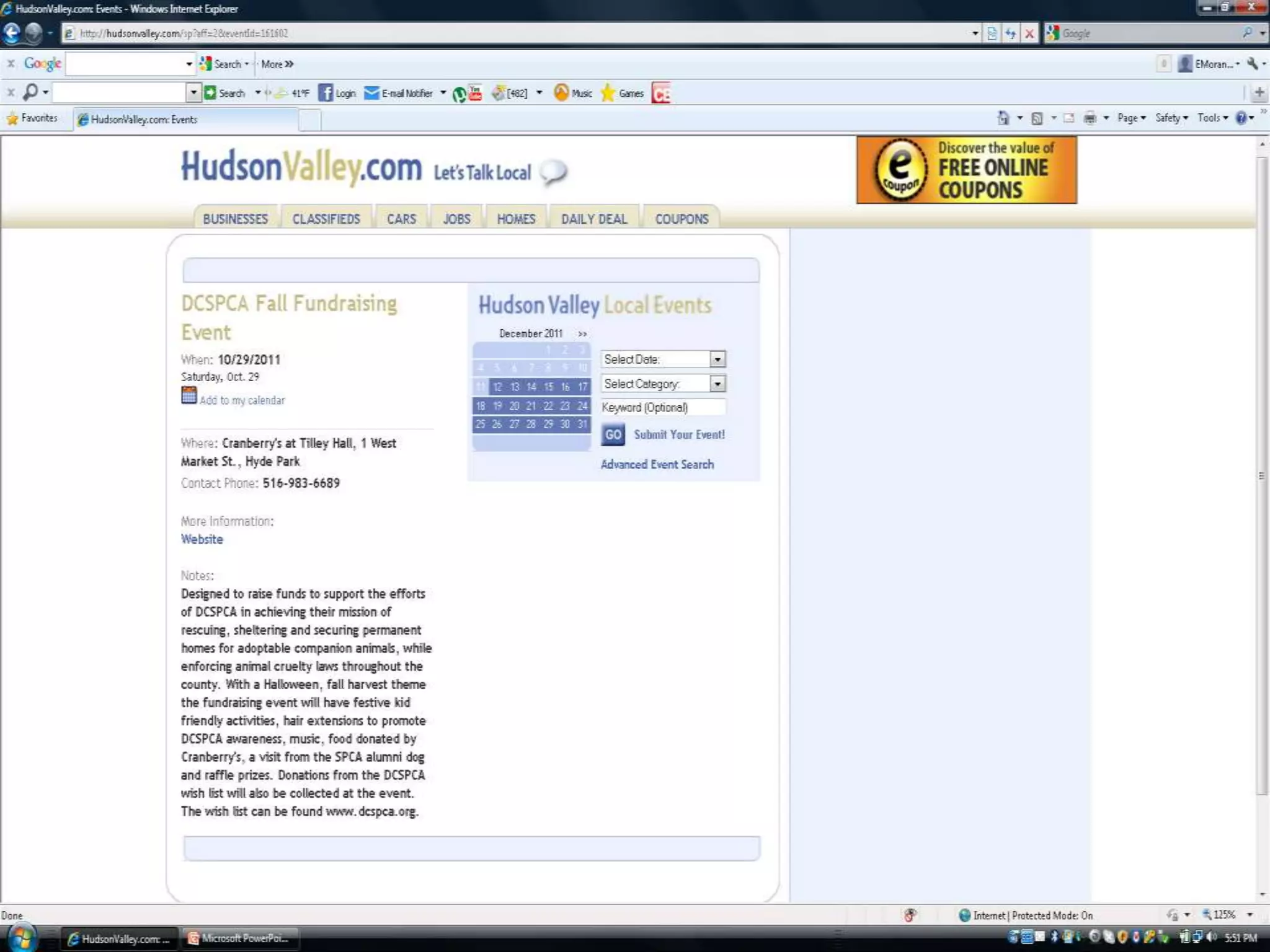 Media Coverage of DCSPCA Fundraiser