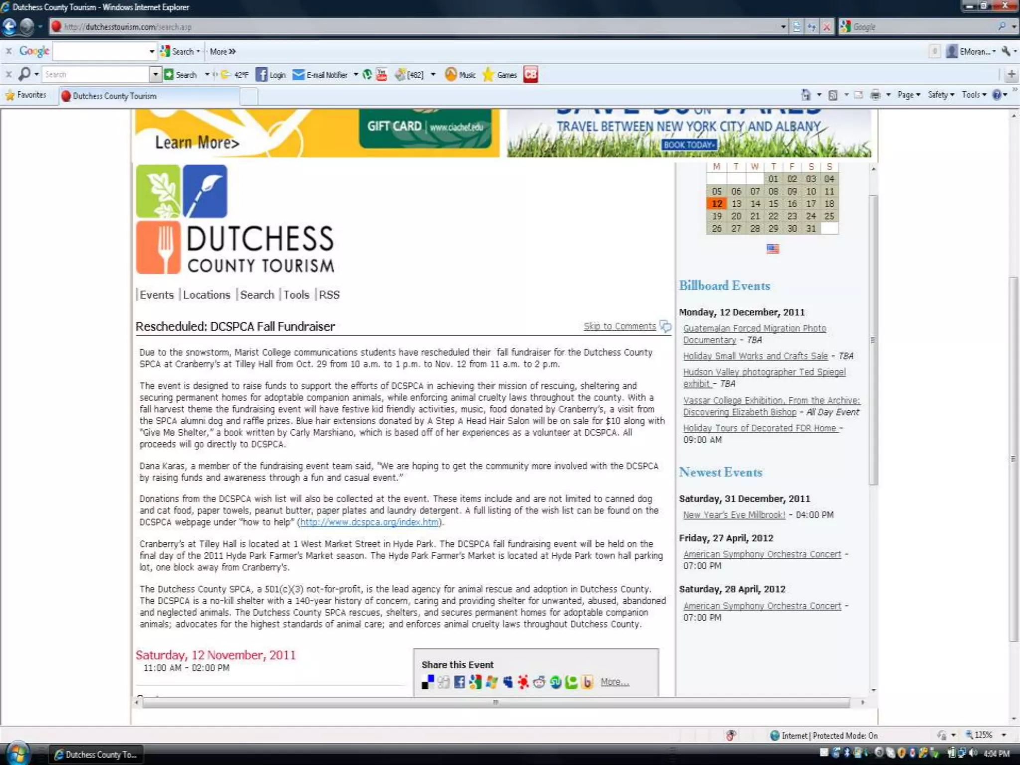 Media Coverage of DCSPCA Fundraiser