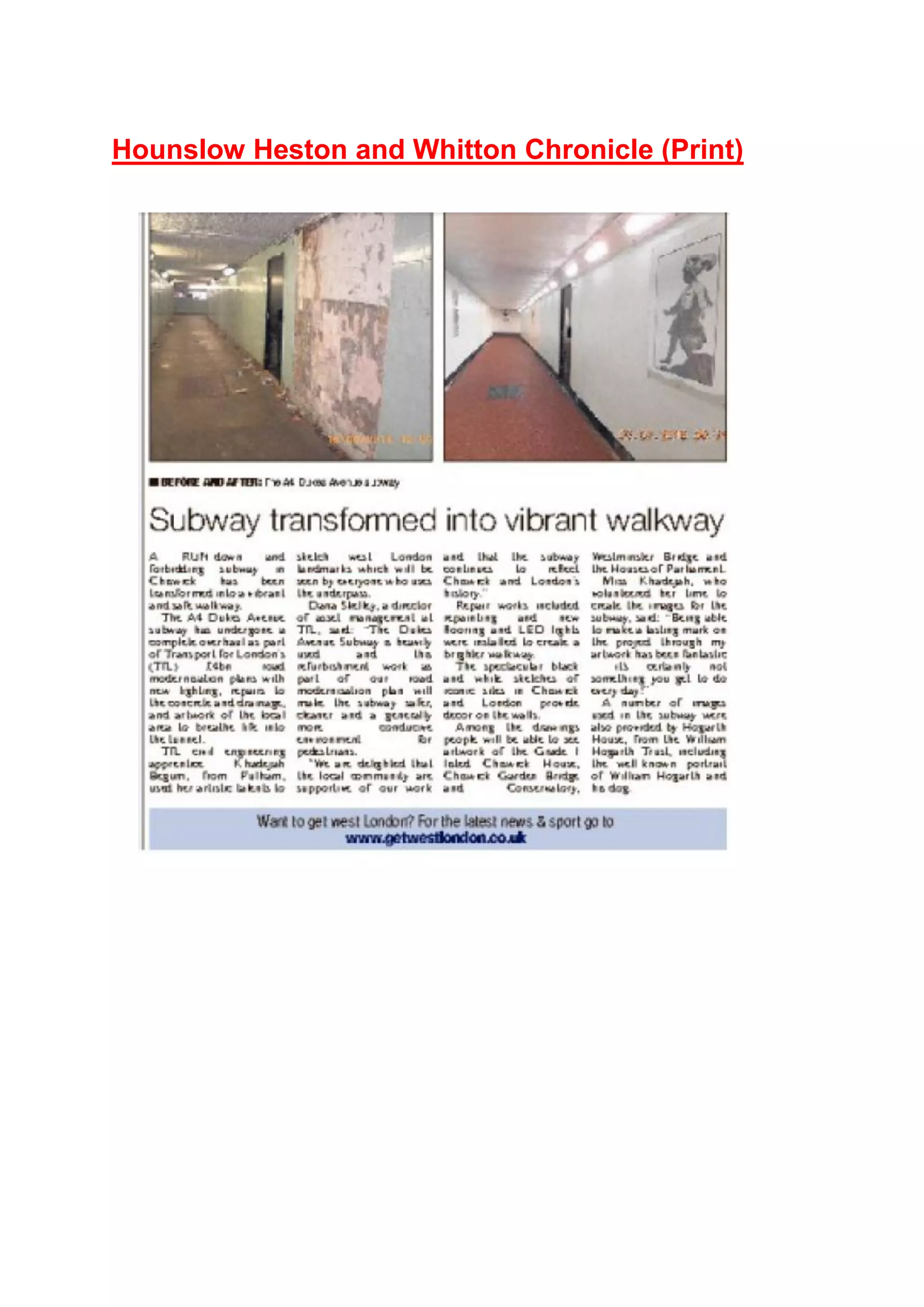 Hounslow Heston and Whitton Chronicle (Print)
 