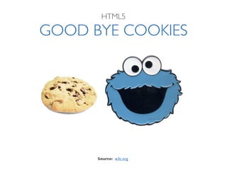 HTML5

GOOD BYE COOKIES




      Source: w3c.org
 