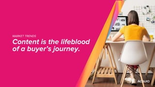 MARKET TRENDS
Content is the lifeblood
of a buyer’s journey.
 