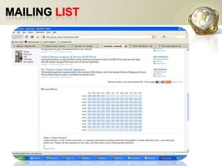  MAILING LIST