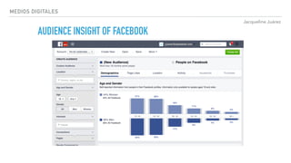 Jacqueline Juárez
MEDIOS DIGITALES
AUDIENCE INSIGHT OF FACEBOOK
 