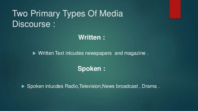Media discourse analysis