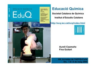 Educació Química
 Societat Catalana de Química
   Institut d’Estudis Catalans

http://scq.iec.cat/scq/index.html




        Aureli Caamaño
        Fina Guitart



      XIII Jornades de l’AEFiQ-Curie
             Elx, 7,8 i 9 de maig 2009
 