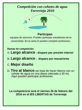 La construcción de un cohete de agua y su aplicación didáctica