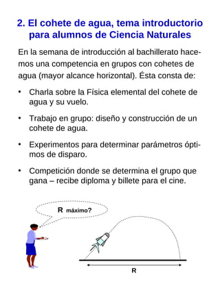 La construcción de un cohete de agua y su aplicación didáctica