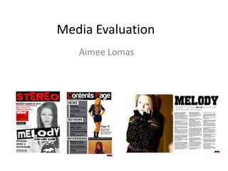 Media Evaluation Aimee Lomas 