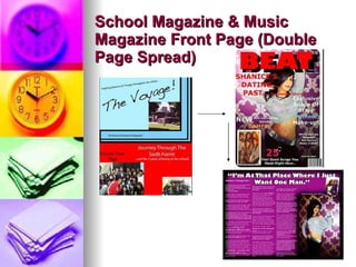 School Magazine & Music Magazine Front Page (Double Page Spread) 