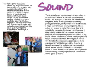 Media evaluation question 1