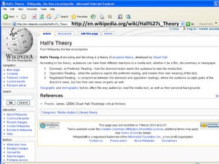 http://en.wikipedia.org/wiki/Hall%27s_Theory 
