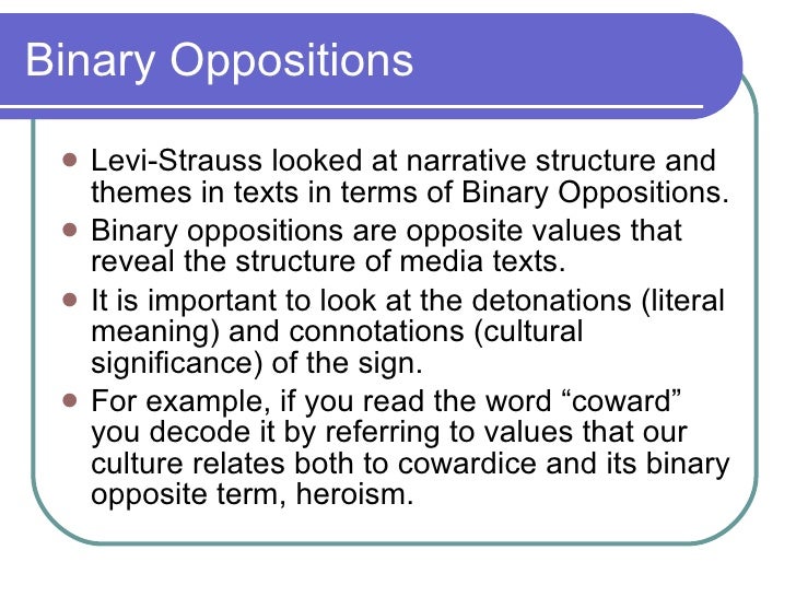 why is binary opposition important