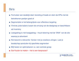 Seminar Mediaflex Behavorial Targeting On Marktplaats