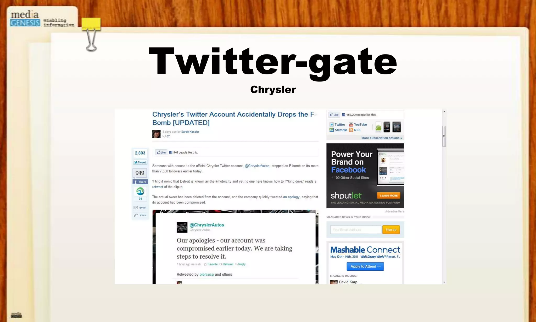 Twitter-gate Chrysler
