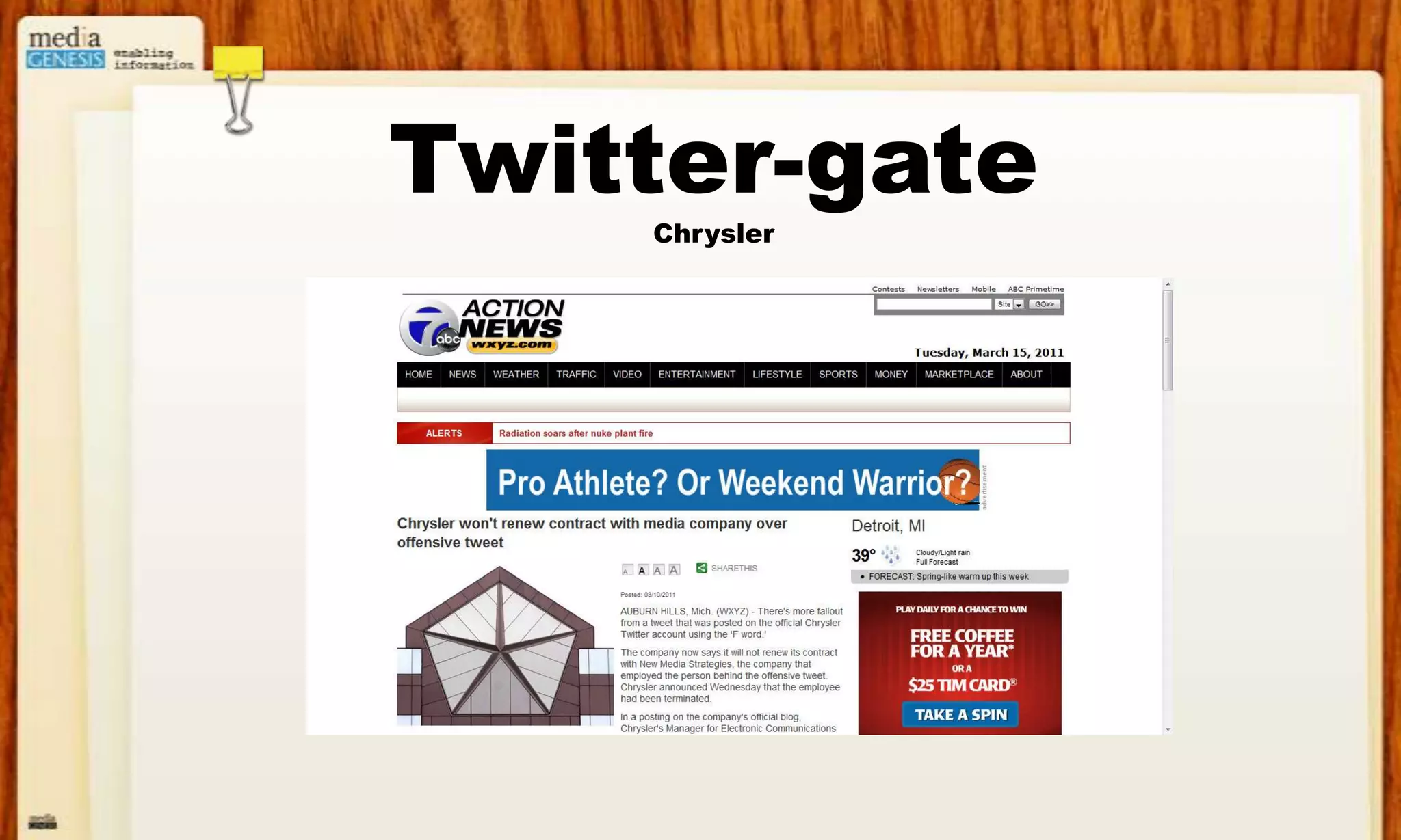 Twitter-gate Chrysler