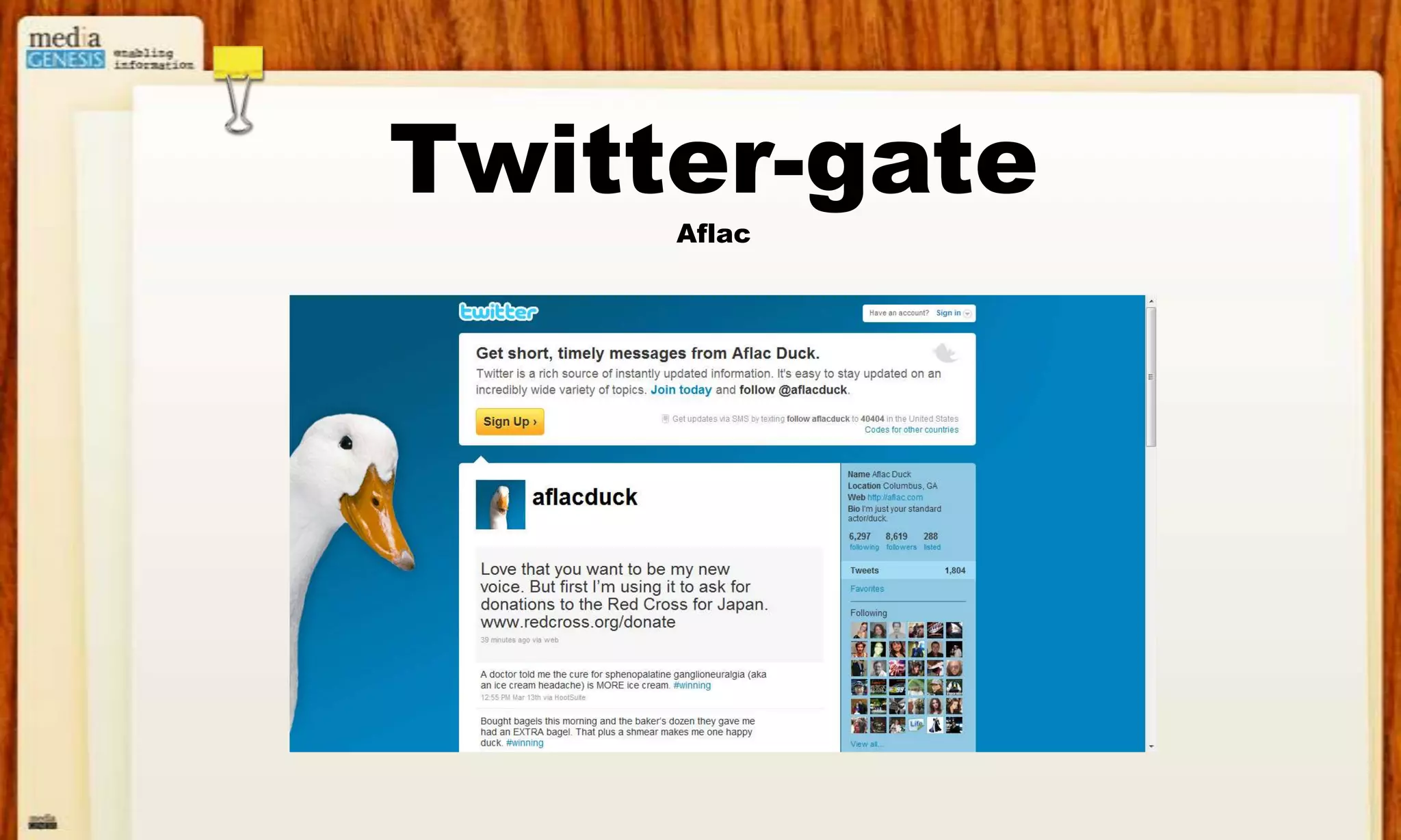 Twitter-gate Aflac