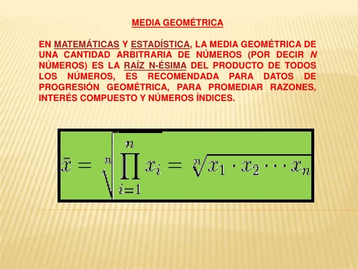 Media geometrica