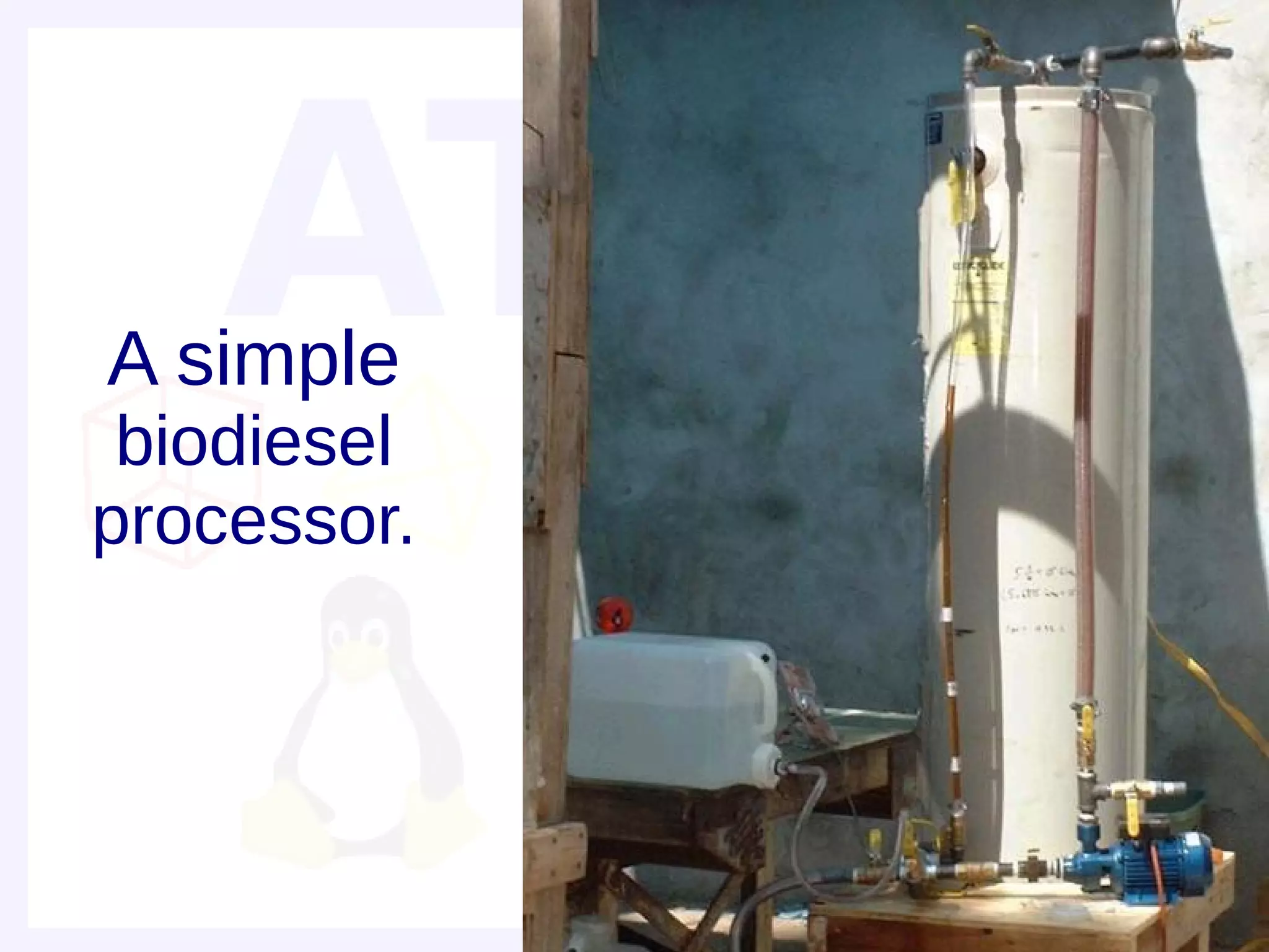 A simple
 biodiesel
processor.
 
