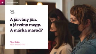 mito. clever things
A járvány jön,
a járvány megy.
A márka marad?
Pőcze Balázs
Média Hungary 2020
 