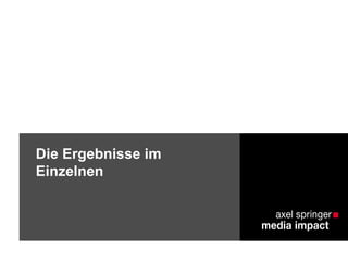 Die Ergebnisse im
Einzelnen
 