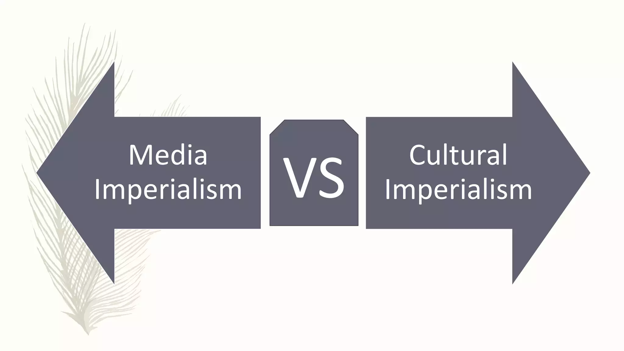Media
Imperialism
Cultural
ImperialismVS
 