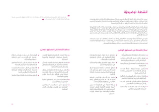 ‫أنشطة توضيحيّة‬
‫إن إنشاء إطار تنظيمي بديل وشامل يختص بمرحلة ما بعد اإلنتاج ضروريٌّ لتحسين نوعية‬
                                           ‫ّ‬           ‫ٍ‬   ‫ّ‬                    ‫ّ‬
                                                 ‫وسائل اإلعالم وإحداث آليات للمساءلة.‬
                                                                                             ‫“‬
                                                    ‫”‬        ‫ٍ‬                                   ‫سعت عدة مبادرات خالل العقد األخير إلى تحسين حرية التعبير وإستقاللية اإلعالم في لبنان.، وشملت‬
                                                                                                                                                                              ‫ٍ‬
                                                                                                 ‫هذه المبادرات محاوالت لوضع قواعد سلوكيّة للصحافيين وتقديم مقترحات تشريعية لتحسين‬
                                                                                                                                                                          ‫ٍ‬
                                                                                                                                                                                       ‫ّ‬

                                                                                                                                   ‫قوانين اإلعالم. ولم تترجَ م هذه الجهود بعد إلى نتائج ملموسة.‬

                                                                                                                                                         ‫ً‬
                                                                                                 ‫ويمثل إنتشار وسائل التواصل االجتماعي خصوصا بين الشباب، وإرتفاع عدد وكاالت األنباء اإللكترونية،‬   ‫ّ‬
                                                                                                 ‫مؤشرًا على رغبة المواطنين وإستعدادهم ألداء دور أكثر تأثيرًا في المجال اإلعالمي. وتُعتبر إزالة القيود‬
                                                                                                                                                       ‫ٍ‬
                                                                                                 ‫على التراخيص ولجم الرقابة وتحسين البنية التحتية لشبكة اإلنترنت خطوات أساسيّة ال بد للبنان‬
                                                                                                        ‫َّ‬               ‫ٍ‬
                                                                                                 ‫من القيام بها في حال أراد إتاحة العمل اإلعالمي أمام الوافدين الجدد والمجموعات التي تطمح دخول‬
                                                                                                                                                                                    ‫المعترك اإلعالمي.‬

                                                                                                                  ‫ٍ‬        ‫ٍ‬                                   ‫ٍ‬       ‫ٌ‬
                                                                                                 ‫فيما يلي أمثلة ألنشطة توضيحية، تم التوصل إليها بعد نقاشات ومقابالت مع خبراء وجماعات‬
                                                                                                                                                   ‫َّ‬
                                                                                                 ‫مختصة في هذا المجال. يمكن لمنظمات المجتمع المدني والمنظمات غير الحكومية والمنظمات‬
                                                                                                                        ‫المجتمعية أن تعتمد هذه األنشطة لتحسين حرية التعبير واإلعالم المستقل‬


                                                  ‫نماذج أنشطة على المستوى المحلي:‬
                                                   ‫ّ‬                                                                                             ‫نماذج أنشطة على المستوى الوطني:‬

‫المساعدة على إن��ش��اء وس��ائ��ل إع�لام‬             ‫ربط الحريات اإلعالمية وحقوق اإلنترنت‬         ‫تشكيل لجنة خبراء لمراجعة وإص�لاح‬                         ‫ّ‬
                                                                                                                                                        ‫فضح حاالت الرقابة اإلعالمية الموثقة‬
‫صغيرة على اإلن��ت��رن��ت، تُعنى بتغطية‬              ‫بأبسط مستويات المعيشة والتنمية‬               ‫نظام الحوكمة ف��ي قطاع تكنولوجيا‬
                                                                                                                                                      ‫توثيق ح���االت س��وء اإلدارة ف��ي مكتب‬
                     ‫المواضيع المحليّة.‬                                         ‫المحليّة.‬                      ‫المعلومات واإلتصاالت.‬
                                                                                                                                                      ‫الرقابة في األمن العام والتوعية بشأنها.‬
‫دع���وة ال��ب��ل��دي��ات إل���ى دع���م المشاريع‬     ‫تقديم الحوافز للبلديات إلنشاء وسائل‬            ‫َ‬
                                                                                                 ‫دعم برامج التلفزيون والراديو المبتكرة‬
                                                                                                                                                      ‫دعم اإلصالحات الهادفة إلى لجم الرقابة‬
    ‫اإلعالمية وشراء التراخيص الجديدة‬                                        ‫ّ‬
                                                    ‫إعالم جديدة تركز على الحوار الديمقراطي‬                      ‫التي تشجع حرية التعبير.‬
                                                                                                                               ‫ّ‬                                                  ‫الحكومية.‬
                                                                 ‫ومسائل التنمية المحليّة.‬                           ‫ّ‬
‫الضغط على النواب العتماد المقترحات‬
                       ‫ّ‬                                                                         ‫إط�لاق منصات خلاقة لتشجيع الحوار‬
                                                                                                                                                      ‫تشكيل جماعة ضغط تضم أصحاب‬
                                                                                                                                                             ‫ّ‬
‫الجديدة للجم الرقابة وإتاحة الملكيّة‬                ‫اإلعالن عن أي نجاح تم تحقيقه في مجال‬                         ‫َّ‬
                                                                                                 ‫وحرية التعبير فيما يتعلق بمسائل ذات‬                  ‫ً‬
                                                                                                                                                      ‫وسائل اإلعالم الجدد الطموحين إضافة‬
         ‫اإلعالمية أمام الوافدين الجدد‬              ‫اإلس��ت��خ��دام المحلي ل�لإع�لام واإلنترنت‬
                                                                        ‫ّ‬                                              ‫ً‬
                                                                                                 ‫أولويّة، وخاصة موضوع سياسات الرقابة‬
                                                                                                              ‫ِّ‬                                                       ‫إلى العاملين فيها.‬
                                                    ‫لزيادة الوعي والتأثير على أجندة النواب‬
                                                      ‫ّ‬                                                                     ‫الحالية.‬
‫التعاون مع الجامعات إلفتتاح نواد إعالمية‬
        ‫ٍ‬
                                                                           ‫والوزراء الوطنية.‬                                                          ‫إقتراح تعديالت على الممارسات الحاليّة‬
                                                                                                                 ‫ِّ‬
                                                                                                 ‫الضغط على ال��ن��واب وال �ل��ج��ان النيابية‬                                          ‫ّ‬
                                                                                                                                                       ‫المتعلقة بالترخيص والرقابة اإلعالمية.‬
                                                    ‫المطالبة بتحسين سرعة ونطاق تغطية‬             ‫لمراجعة ودع��م م��ش��روع القانون رقم‬
                                                                 ‫اإلتصال بشبكة اإلنترنت.‬               ‫435 الداعي إلصالح قطاع اإلتصاالت.‬              ‫إطالق مشاريع إقراض وإحتضان أصحاب‬
                                                                                                                                                            ‫وسائل اإلعالم الجدد المهتمين.‬
                                                    ‫تشجيع نشر مساهمات المواطنين‬                  ‫زي��ادة الضغط على الحكومة لتحسين‬
                                                    ‫اإلعالمية عبر اإلنترنت ووك��االت األنباء‬     ‫البنية التحتية الخاصة بإتصال الحزمة‬                  ‫م��راق��ب��ة أداء اإلع�ل�ام وف��ض��ح التغطية‬
                                                                                   ‫الوطنية.‬         ‫ّ‬
                                                                                                 ‫العريضة من خالل إقامة أنشطة خلاقة‬                               ‫المنحازة والتحريض الطائفي.‬
                                                                                                 ‫مباشرة والتحالف م��ع نشطاء إنترنت‬
                                                                                                                           ‫عالميين.‬




‫71‬                                                                                                                                                                                                ‫61‬
 