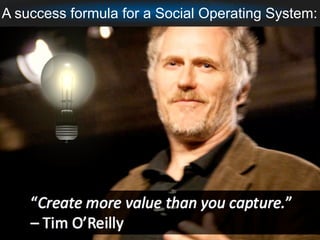 A success formula for a Social Operating System:
 